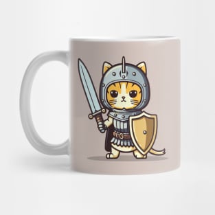 Adorable Cat Knight || Medieval Kitten Warrior Mug